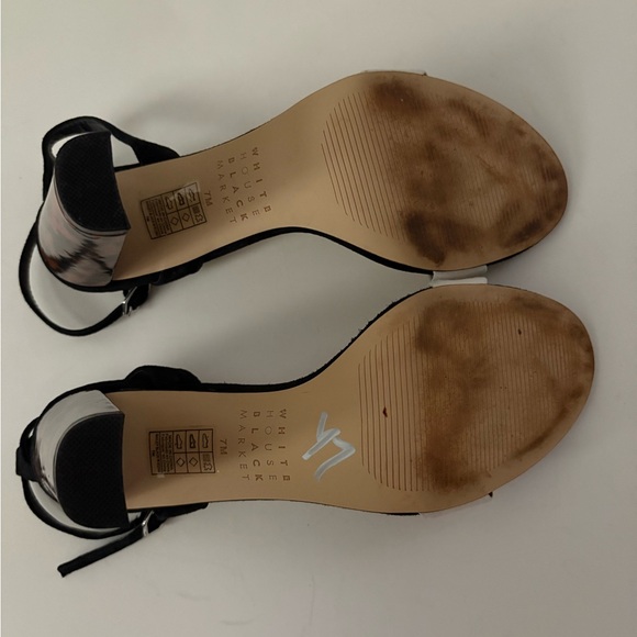 White House Black Market Black and Cream Heels - Picture 8 of 8
